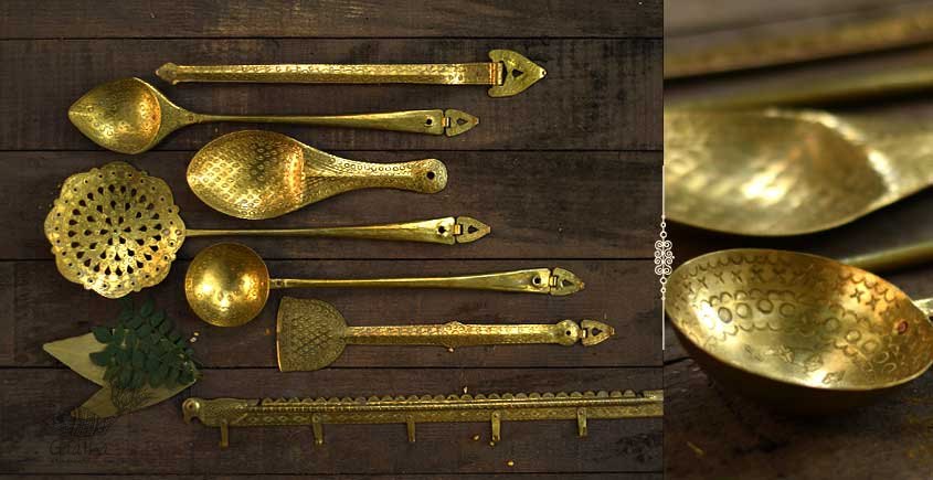 shop Handcrafted Brass Kitchen set { Six piece set }